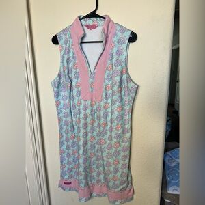 Simply Southern Pink and Blue Floral mini dress